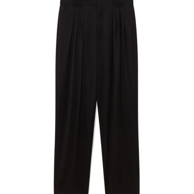 Wool Five Pleat Tailored Trousers Wool Five Pleat Tailored Trousers