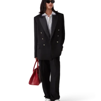 Wool Five Pleat Tailored Trousers