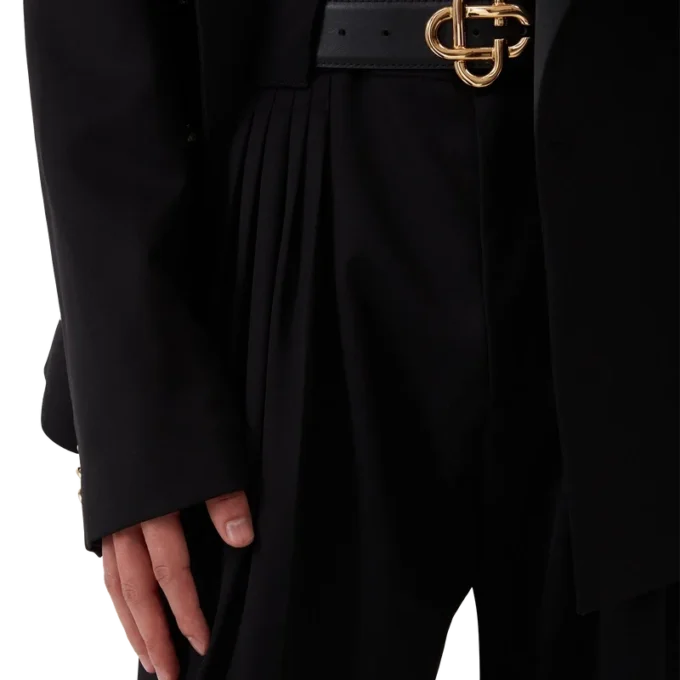 Wool Five Pleat Tailored Trousers Wool Five Pleat Tailored Trousers