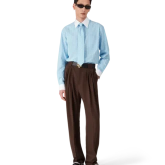Wool Five Pleat Trousers