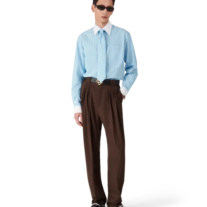 Wool Five Pleat Trousers Wool Five Pleat Trousers