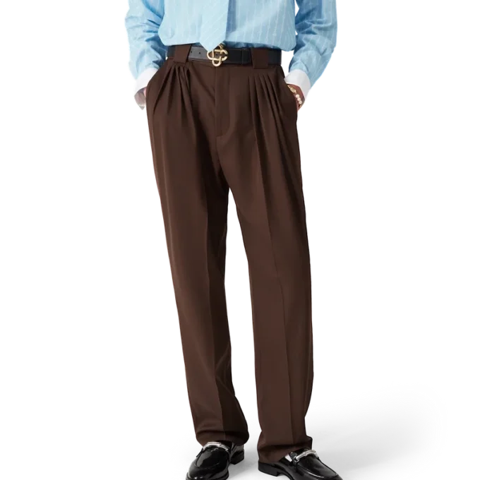 Wool Five Pleat Trousers Wool Five Pleat Trousers