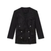Wool Pinstripe Oversized Blazer Wool Pinstripe Oversized Blazer