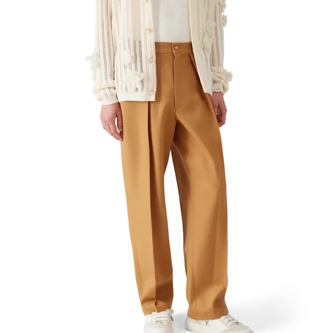 Wool Pleated Chinos Wool Pleated Chinos