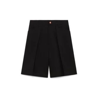 Wool Pleated Tailored Shorts