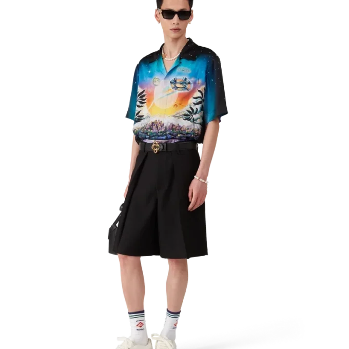 Wool Pleated Tailored Shorts Wool Pleated Tailored Shorts