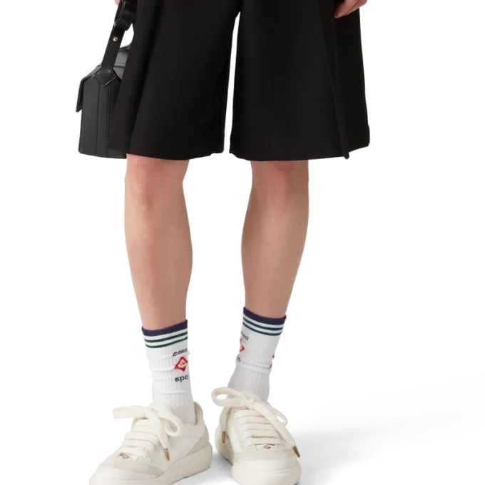 Wool Pleated Tailored Shorts Wool Pleated Tailored Shorts