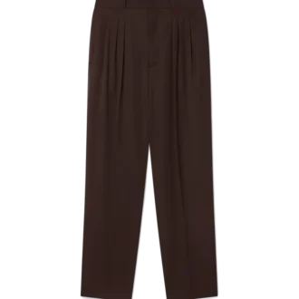 Wool Pleated Tailored Trousers