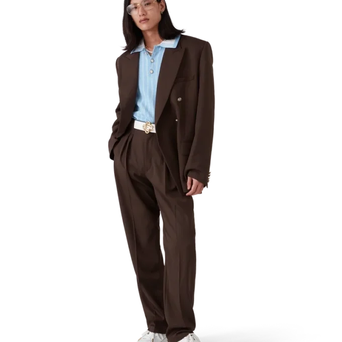 Wool Pleated Tailored Trousers Wool Pleated Tailored Trousers