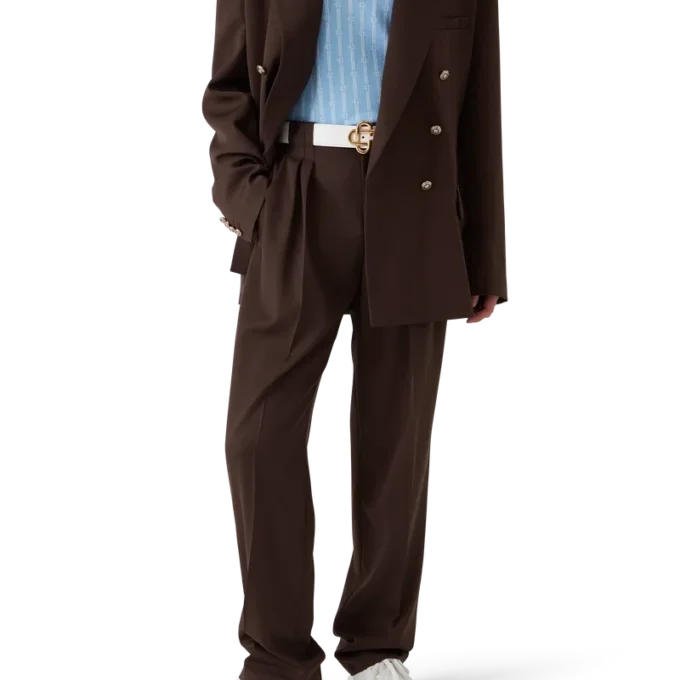 Wool Pleated Tailored Trousers Wool Pleated Tailored Trousers