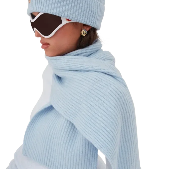 Wool Rib Ski Scarf