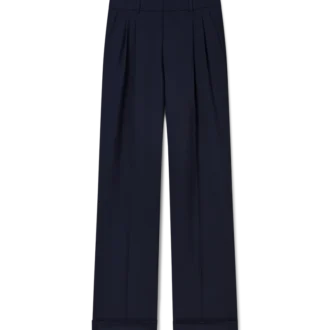 Wool Tailored Pleated Trousers