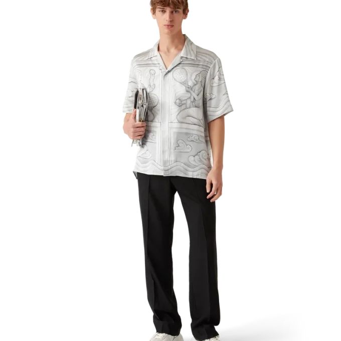 Sacred Stone Short Sleeve Silk Shirt Sacred Stone Short Sleeve Silk Shirt