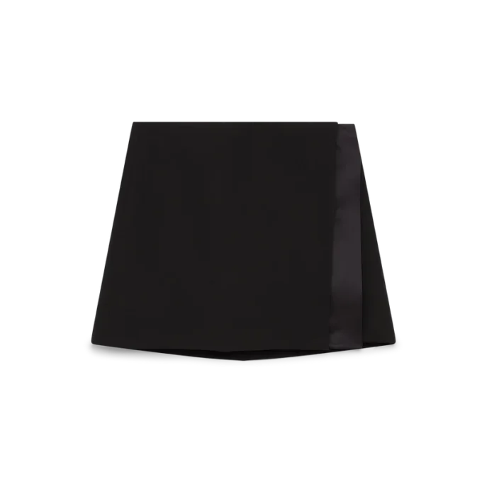 Wool Tailoring Wrap Skirt