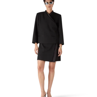 Wool Tailoring Wrap Skirt