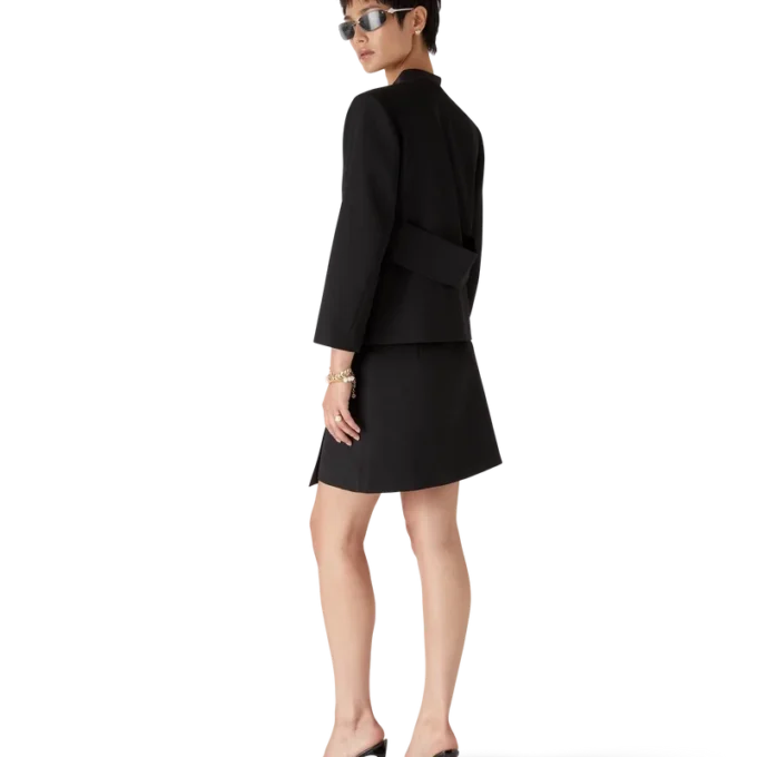 Wool Tailoring Wrap Skirt