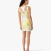 Yellow Foil Printed Mini Dress Yellow Foil Printed Mini Dress